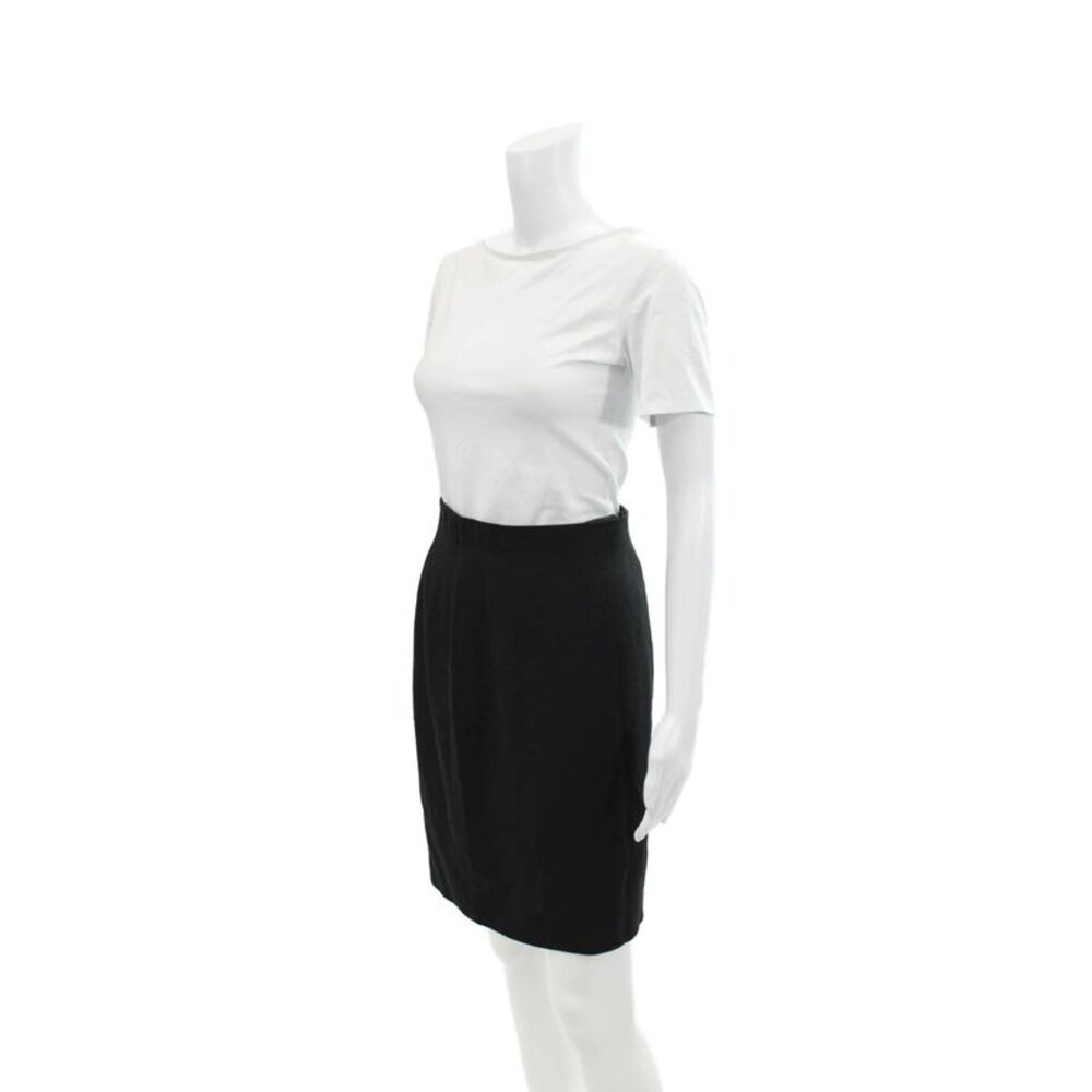 Jil Sander Womens Zip Up Mini Pencil Skirt Black Wool Size EUR 34 - Picture 2 of 6